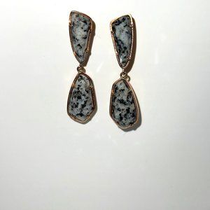 Kendra Scott black and white marble stone earrings